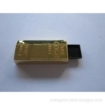 Popular Business Gift Golden Bar Metal USB Flash Drive